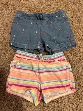 Two Pairs Girls Gymboree Shorts 4T